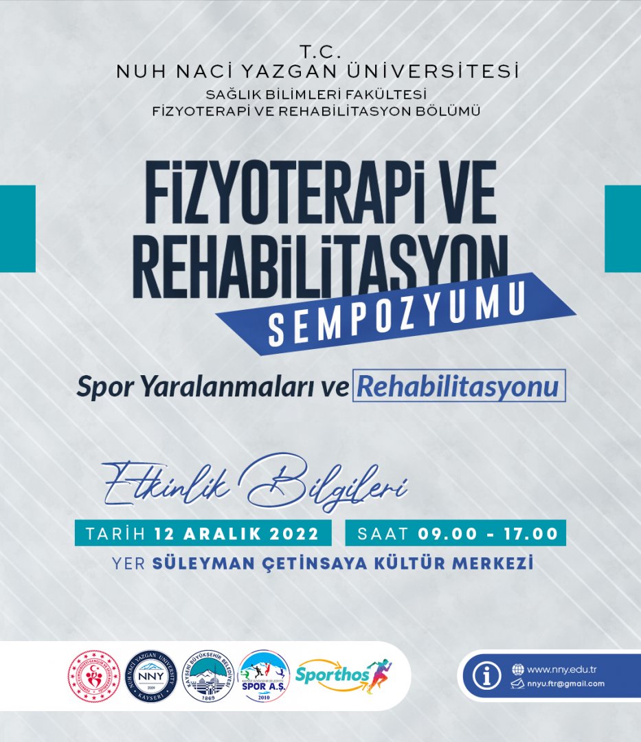 ÜNİVERSİTEMİZDE FİZYOTERAPİ VE REHABİLİTASYON SEMPOZYUMU DÜZENLENDİ